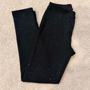 NWOT Cat & Jack Black Glitter Leggings, size Large 10/12